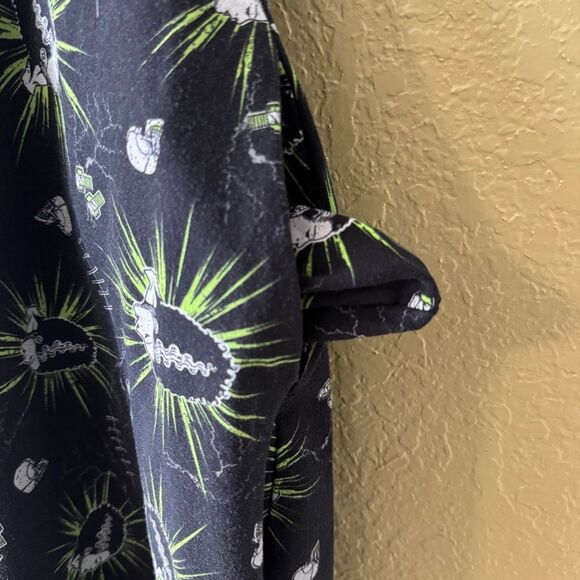 Universal Studios Monsters Bride Of Frankenstein Front Zip Black Dress Size M - Picture 4 of 5